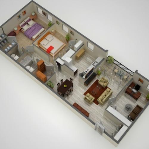 3 Bedroom Floor Plan | Baltimore Maryland Apartments | Metro Pointe