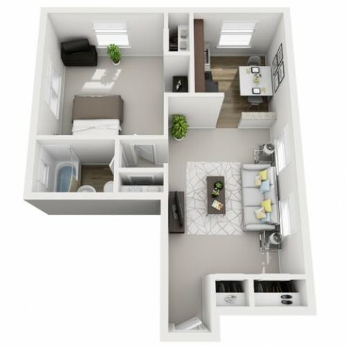 Floor Plan 4 | Apartments Near Downtown Pittsburgh | The Alden