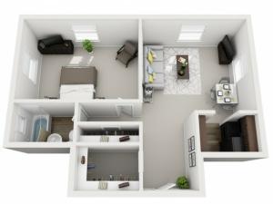 Floor Plan 3 | Apartments Near Downtown Pittsburgh | The Alden
