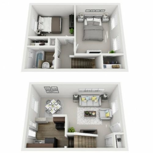 Floor Plan 23 | Apartments Near Downtown Pittsburgh | The Alden