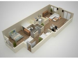 1 Bedroom Floor Plan | Elkton MD Apartments | The Apartments at Iron Ridge