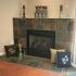 Fireplace with decorative tile surround