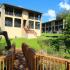 River View Apartments, exterior, wooden walkway from lake, trees, buildings, 2 levels, outside stairs, balconies