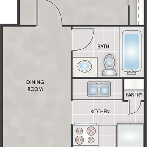 One Bedroom and One Bath Flat