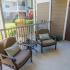 Calibre Bend Apartments unit patio: patio chairs, patio table.