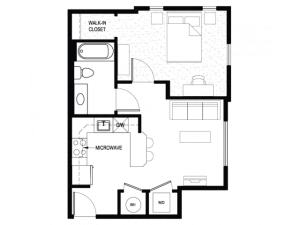 1x1 | 1 bed 1 bath | from 536 square feet