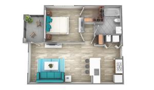 One Bedroom One Bath | 633 sq ft