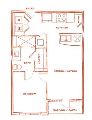 A1 | 1 bed 1 bath | from 591 square feet
