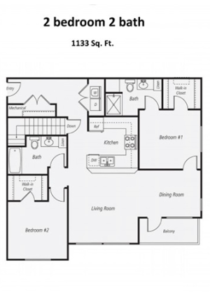 B3R | 2 bed 2 bath | from 1176 square feet