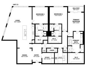 C3-HC | 3 Bed 3.5 Bath | from 2602 square feet