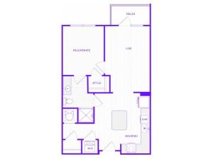 The Lewis | 1 bed  1 bath | 759 sq ft