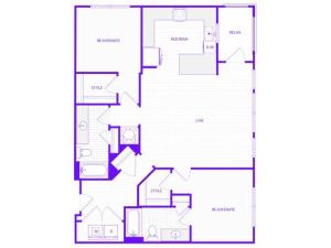 The Janis | 2 bed  2 bath | 1338 sq ft