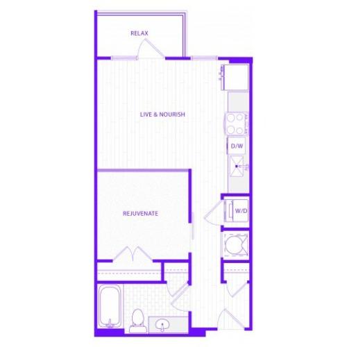 The Waters | 1 bed  1 bath | 676 sq ft
