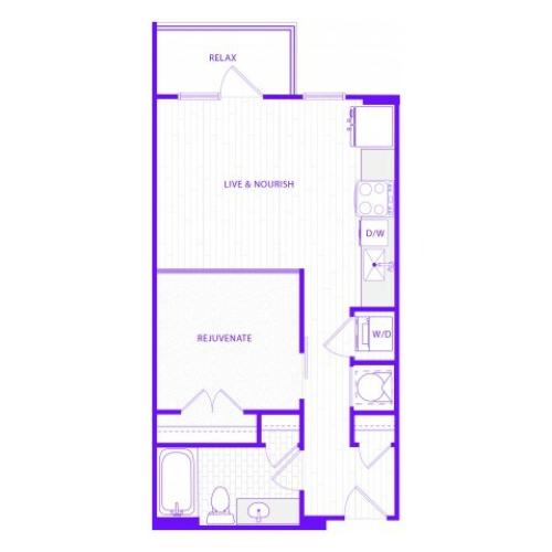 The Waters | 1 bed  1 bath | 623 sq ft