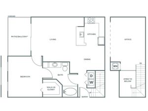 A2 | 1 bed 1 bath | from 1046 square feet