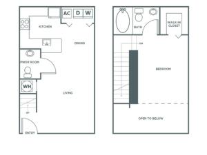 A5 | 1 bed 2 bath | from 839 square feet