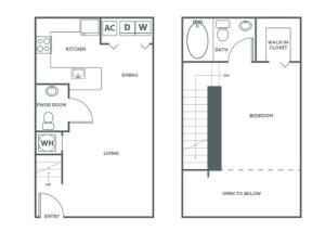 A5R | 1 bed 2 bath | from 839 square feet