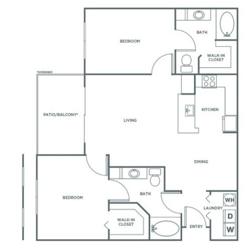 B3GIG | 2 bed 2 bath | from 1107 square feet
