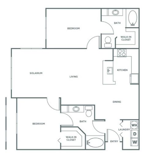 B5 | 2 bed 2 bath | from 1234 square feet