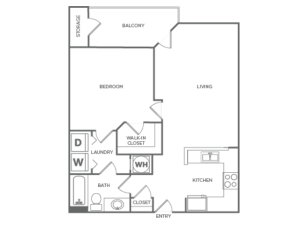 A1 | 1 bed 1 bath | from 735 square feet