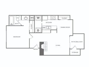 One Bedroom | 1 bed 1 bath | 662 sq ft