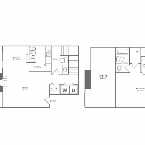 One Bedroom | 1 bed 1 bath | 830 sq ft
