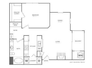 A2 Sophisticated | 1 bed 1 bath | from 850 square feet