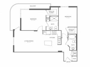 Modell | 2 bed 2 bath | from 1102 square feet