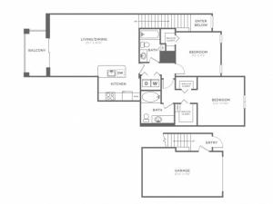 Jupiter Two Bedroom Two Bath (1176 SF)