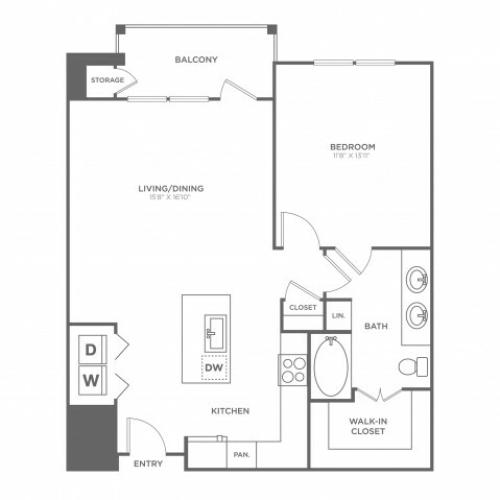 The Moody | 1 bed 1 bath | from 849 square feet