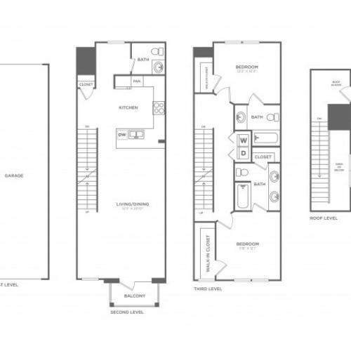 The Richards | 2 bed 3 bath | from 1427 square feet