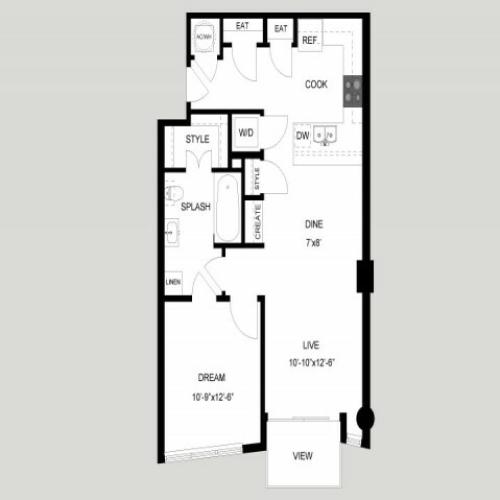 The Colorado | 1 bed 1 bath | from 764 square feet