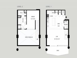 The Lady Bird - Loft | 1 bed 2 bath | from 963 square feet