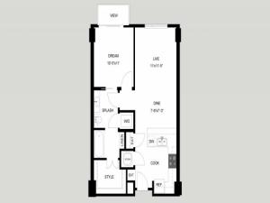 The Waterloo | 1 bed 1 bath | from 708 square feet