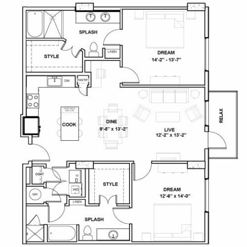 The Bush Tower | 2 bed 2 bath | from 1320 square feet