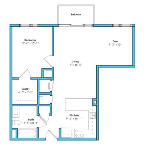 O-1C* | 1 bed 1 bath | from 740 square feet