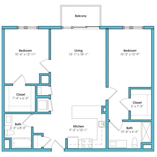 o-2b | 2 bed 2 bath | from 1040 square feet