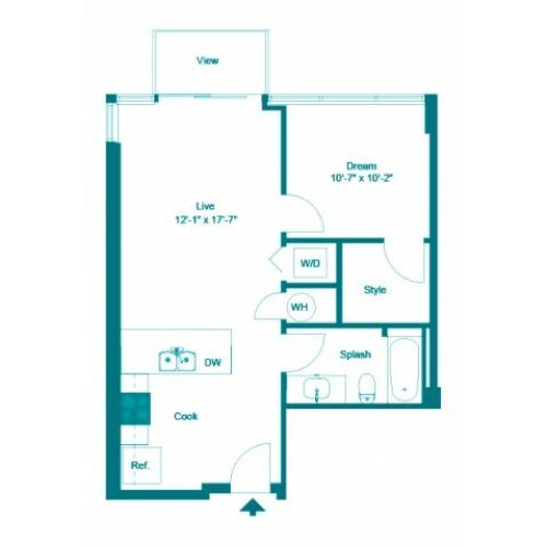 Cerulean | 1 bed 1 bath | from 643 square feet