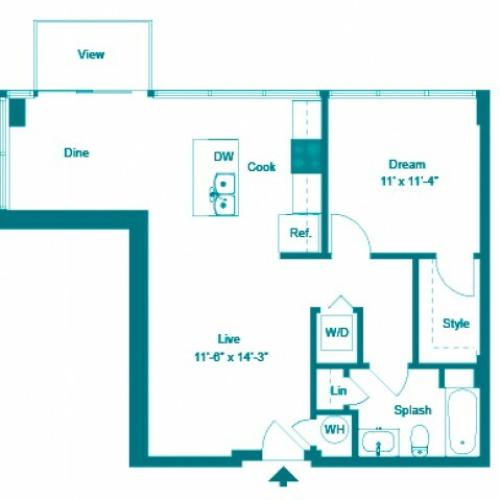 Steel | 1 bed 1 bath | from 751 square feet