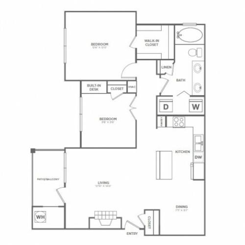 B1 | 2 bed 1 bath | from 954 square feet
