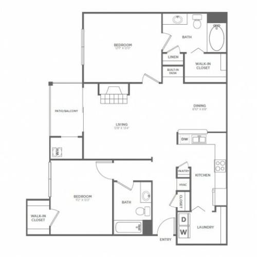 B3 | 2 bed 2 bath | from 1171 square feet