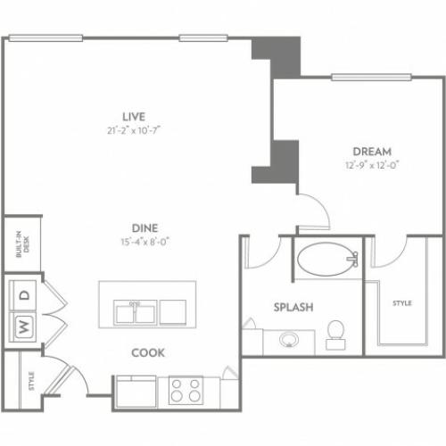 Vogue | 1 bed 1 bath | from 963 square feet