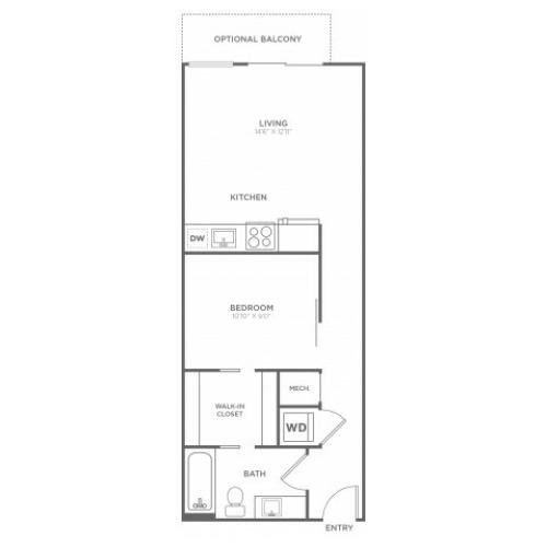 A8 | 1 bed 1 bath | from 591 square feet
