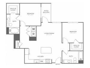 B2A | 2 bed 2 bath | from 1109 square feet
