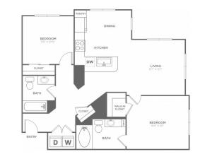 B3 | 2 bed 2 bath | from 1159 square feet