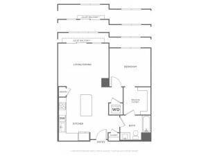 Basswood West | 1 bed 1 bath | from 809 square feet