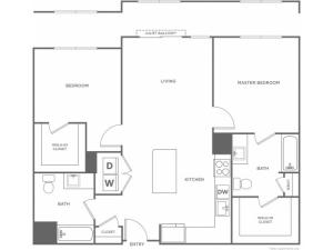 Hickory West | 2 bed 2 bath | from 1102 square feet