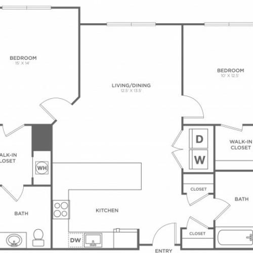 Magnolia East | 2 bed 2 bath | from 1105 square feet