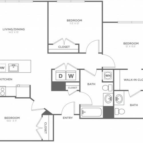 Willow East | 3 bed 2 bath | from 1320 square feet