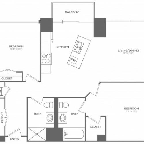 2 bed 2 bath | from 1144 square feet